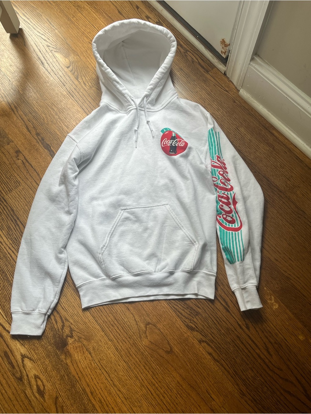 Vintage-Style Coca-Cola Graphic Pullover Hoodie
